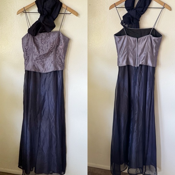 Jessica/Scott McClintock | Beaded Layered Vintage Prom Formal Dress - Picture 1 of 8